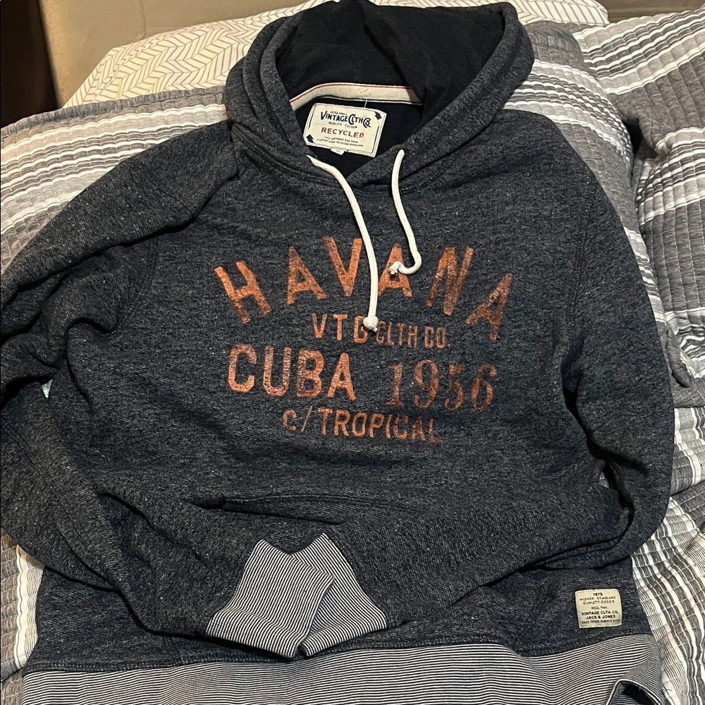 Vintage Havana Navy and Orange Sweater